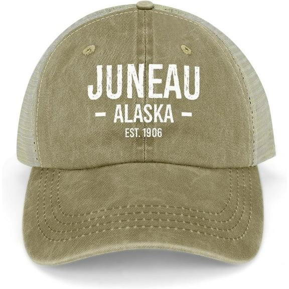 Mesh Hats for Men Mesh Baseball Cap for Men Snapback Trucker Hats Juneau Alaska Cap
