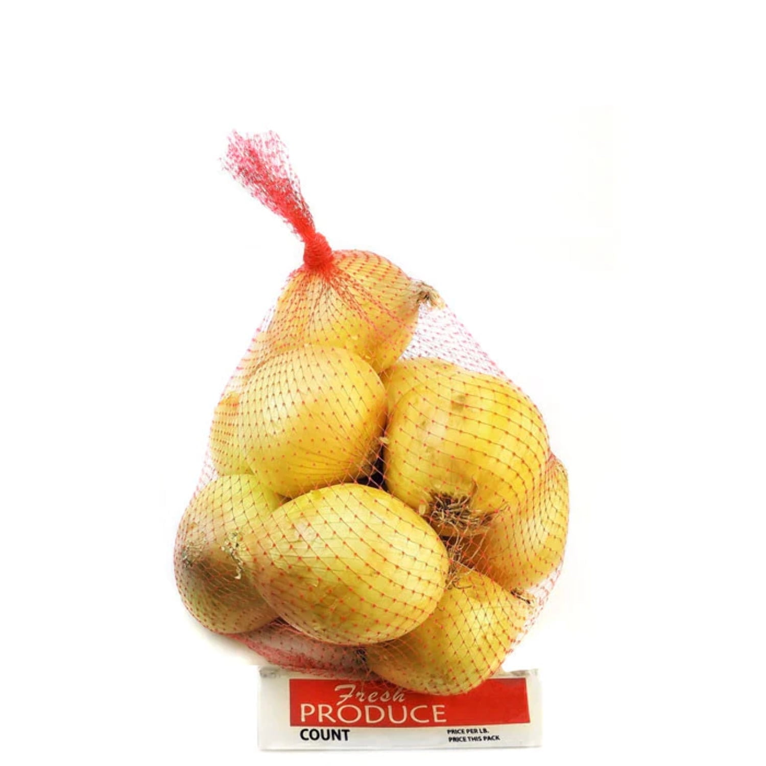 Mesh Header Produce Bags  - Ideal for Fresh Produce Storage - 18" x 5.5", Red, 200-Count