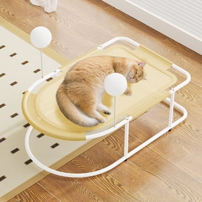 Mesh Iron Frame Elevated Pet Bed for Cats Small Dogs, Breathable Fabric Heavy Duty Support up to 22lb, Space Saving for Indoor Use to Avoid Dampness
