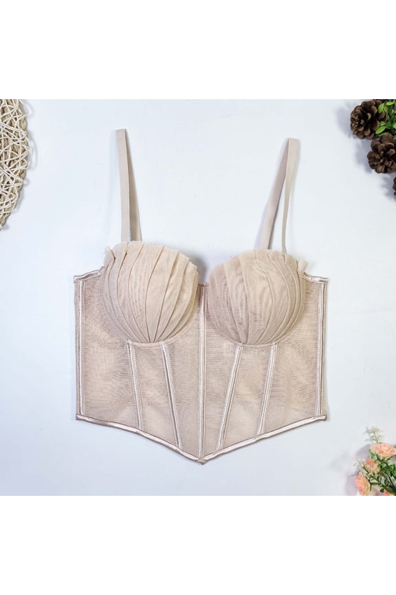 Mesh Lace Beautiful Back Underwear Wearing To Exposure And Tube Top Women's Thin Models Sweat Vest for Women plus Size Long Wet Belt Bride Undergarments Set Sweatband for Waist Less Shape My Day Open