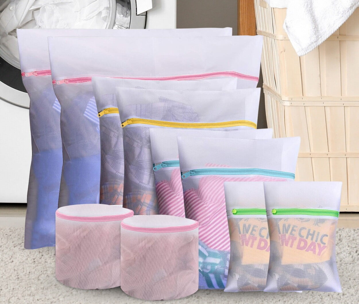 Mesh Laundry Bag Delicates 10PCS Suit for Sorting Washing Clothes Sock