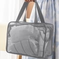 thumbnail image 1 of Mesh Laundry Bag, Storage Organizer, Gray Nylon Mesh Bag, Breathable Quick-Dry Durable, for Travel and Home, Space-Saving Solution for Organized Travelers, 1 of 6