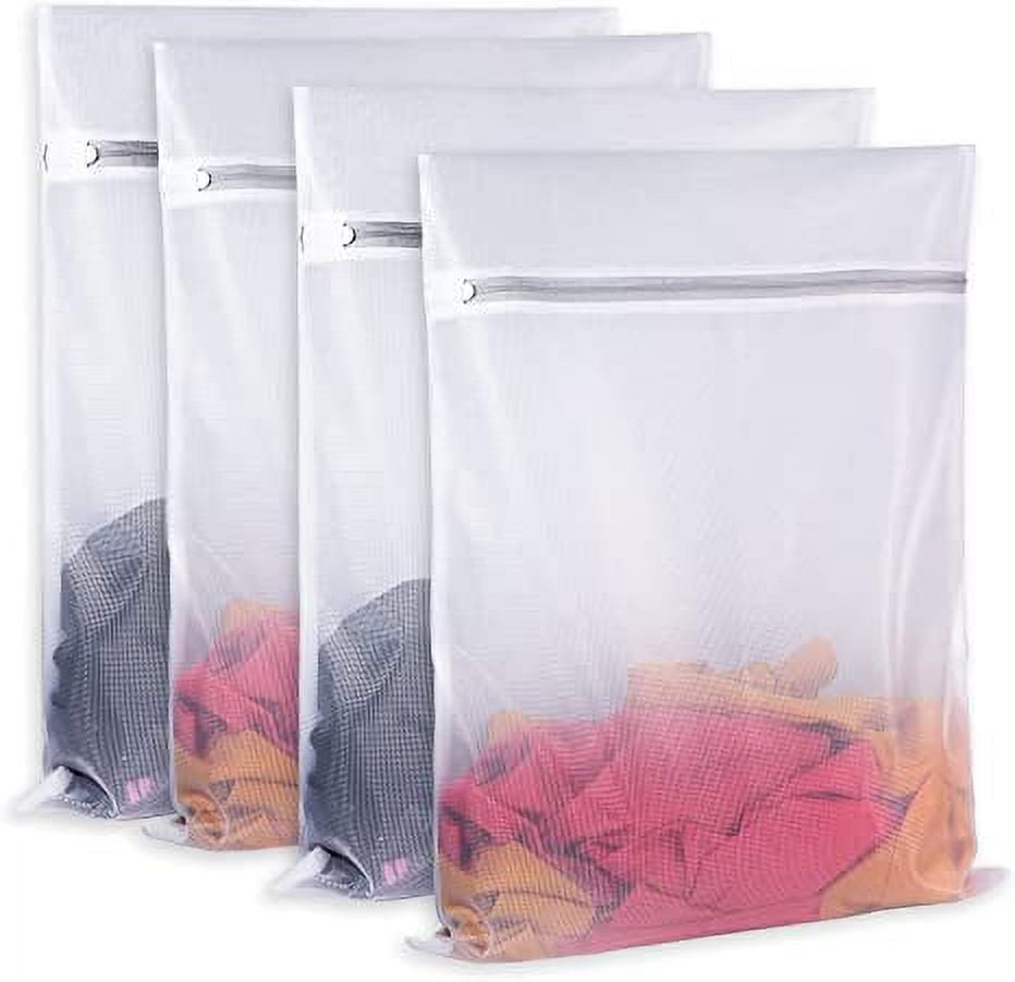 Extra Large Heavy Duty Mesh Laundry Bags Zipper Travel Delicates Net Wash  Bag for Bra Lingerie Underwear Washing Machine Bags - AliExpress