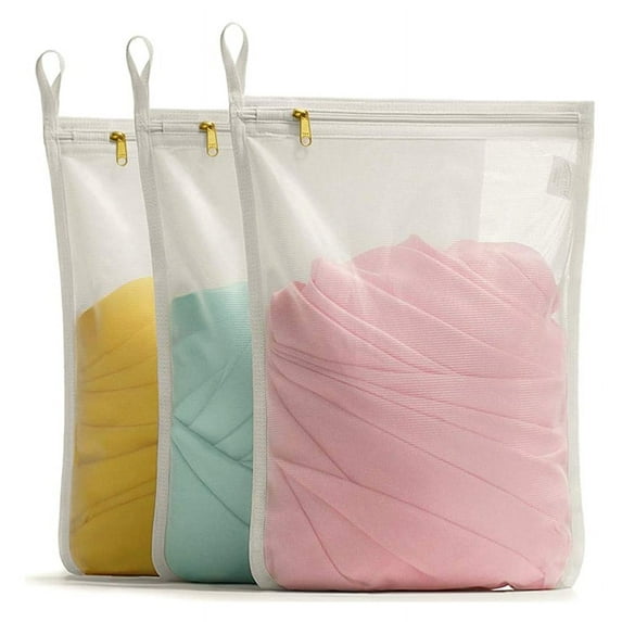 Mesh Laundry Bag for Delicates with YKK Zipper,Mesh Wash Bag, Travel Storage Organize xc6640