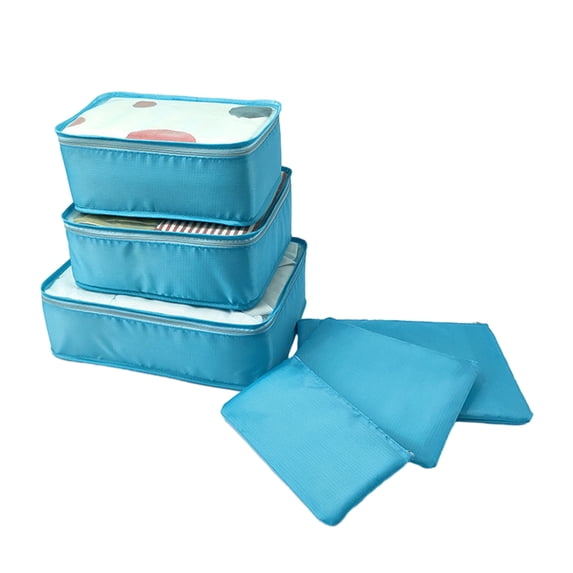 Mesh Laundry Bags 6-Piece Set Portable Large Capacity Luggage Bags for Travel with 3D Fabric & Multiple Sizes for Clothing Organization