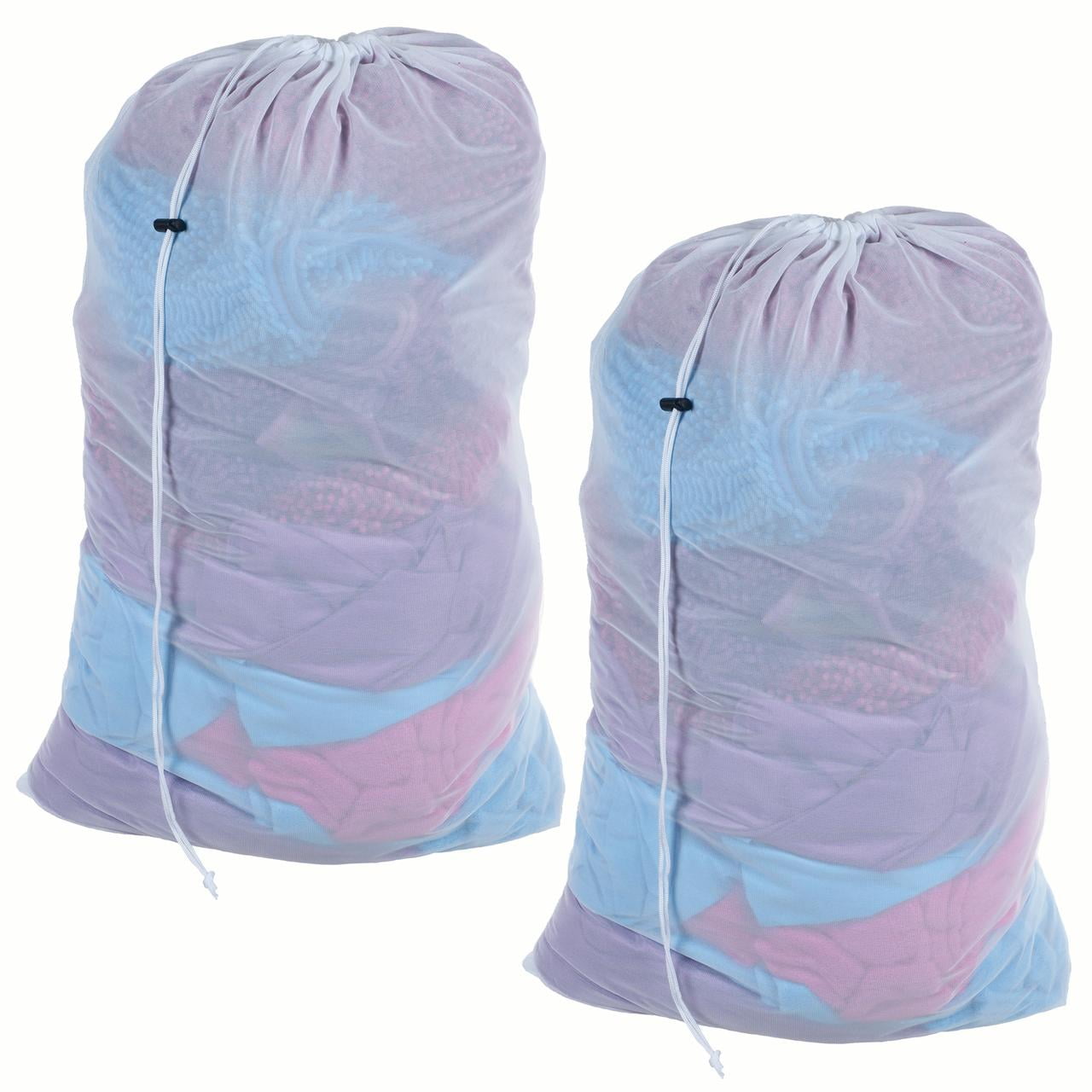 Mesh Laundry Bags Set of 2 Heavy Duty Mesh Drawstring Breathable
