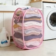 thumbnail image 1 of Mesh Laundry Basket, Collapsible Hamper, Foldable Storage Bag with Side Pocket and Handles for Home, College, Travel - 1 Count, 1 of 6
