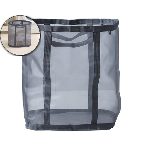 Mesh Laundry Basket, Wall-Mounted Clothes Hamper, Breathable Bathroom Storage Organizer for Dirty Clothes Towels Use