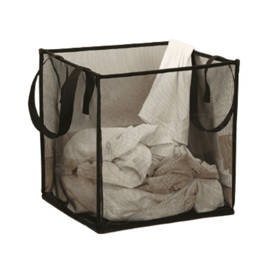 Mesh Laundry Baskets, 13 Inch Collapsible Laundry Cloth Baskets with Handles, Dirty Cloth Basket, Easy to Open, Portable Bag for Laundry Storage, Kids Toy, College Dorm or Travel