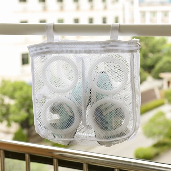 Mesh Laundry Wash Bag Shoe Cleaning Bag Zipper Washing Machine Sneaker Protector Reusable Delicates Care Pouch For Home Travel Dorm Shoes Cleaning(A)