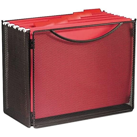 Mesh Letter-Size File Cube 2170BL Black, Black Powder Coat Finish, Durable Steel Mesh Construction