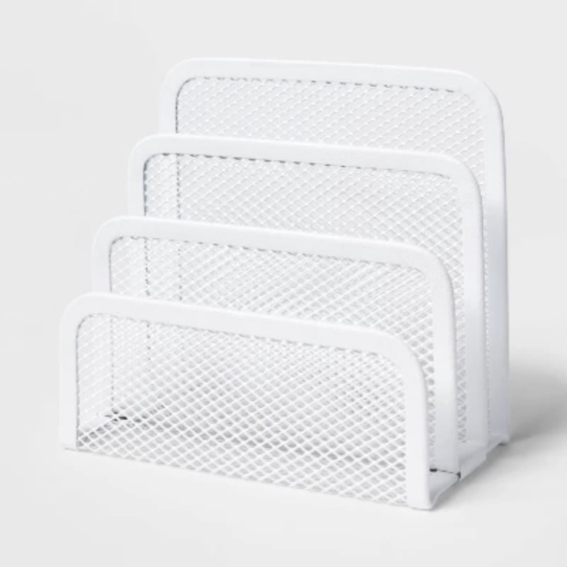 Mesh Letter Sorter White Steel File & Letter Organizer, Holder, Tray ...