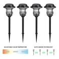 thumbnail image 1 of Mesh Linkable Series 4-Pack Solar LED Security Pathway Light w/ LiFePO4 Battery, 300LM, Auto-Linking, 110°x16 ft Motion Detection, CCT 3000K/4000K/5000K, 4-Channel Settings, Stainless Steel, Black, 1 of 9
