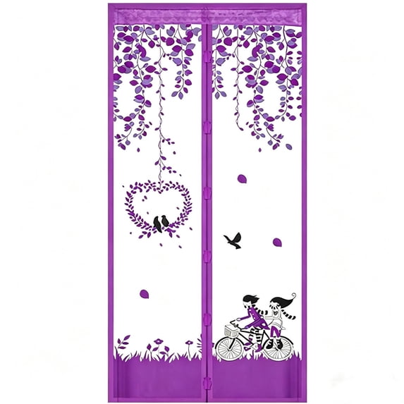 Mesh Magnetic Screen Door, Sliding Door Screen Magnet Closure Curtain for Front Back Patio Balcony, Hands Free Screen Partition, Bug Free Heavy Duty 82.7×35.4×1.2in (Brown)