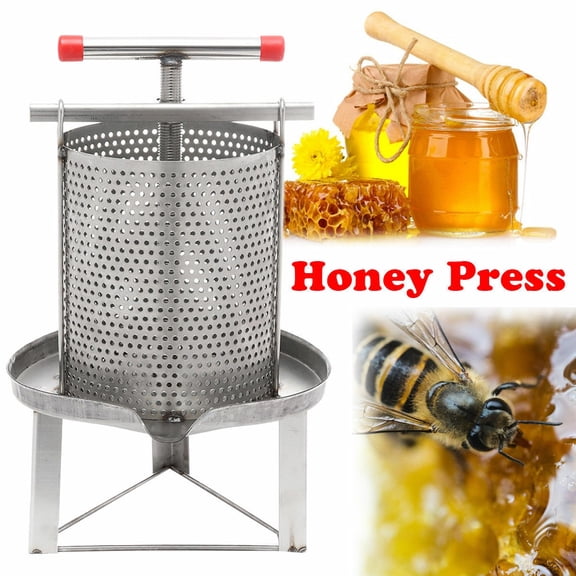 Mesh Manual Oil Bee Honey Press Wax Tool Stainless Steel 9.44inch