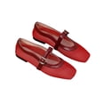 thumbnail image 1 of Mesh Mary Jane Ballet Flats Square Toe Adjustable Buckle Hollow Slip On Light Summer Casual Shoes Beach Sightseeing, 1 of 6