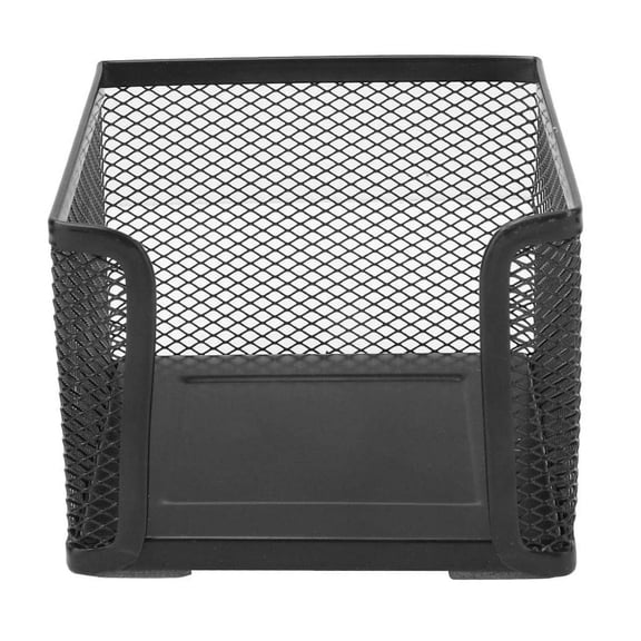 Mesh Memo Holder Black Metal Sticky Note Cube Office Business Sticky Note Box