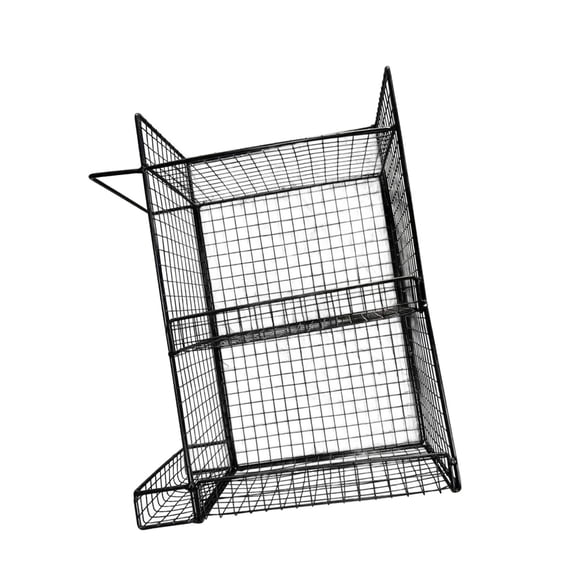Mesh Metal Wire Basket Hanging Wall Basket Kitchen Storage Rack Space Saving Iron Build Suitable for Small Kitchens