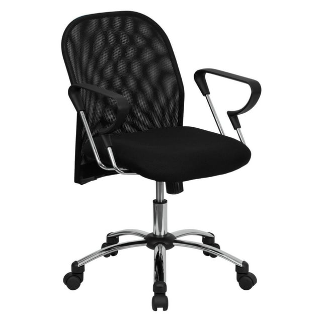 Mesh MidBack Office Task Chair with Chrome Base, Black