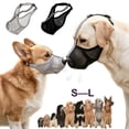thumbnail image 1 of Mesh Muzzle for Dogs, Breathable with Reflective Strips for Panting Drinking _ Black _ S, 1 of 6