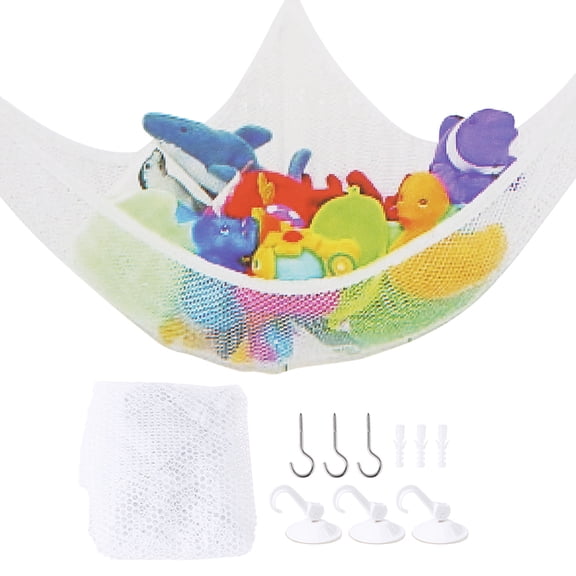 Mesh Net Toy Hammock Corner Stuffed Animals Toys Kids Baby Hanging Storage Organizer 2 Sizes