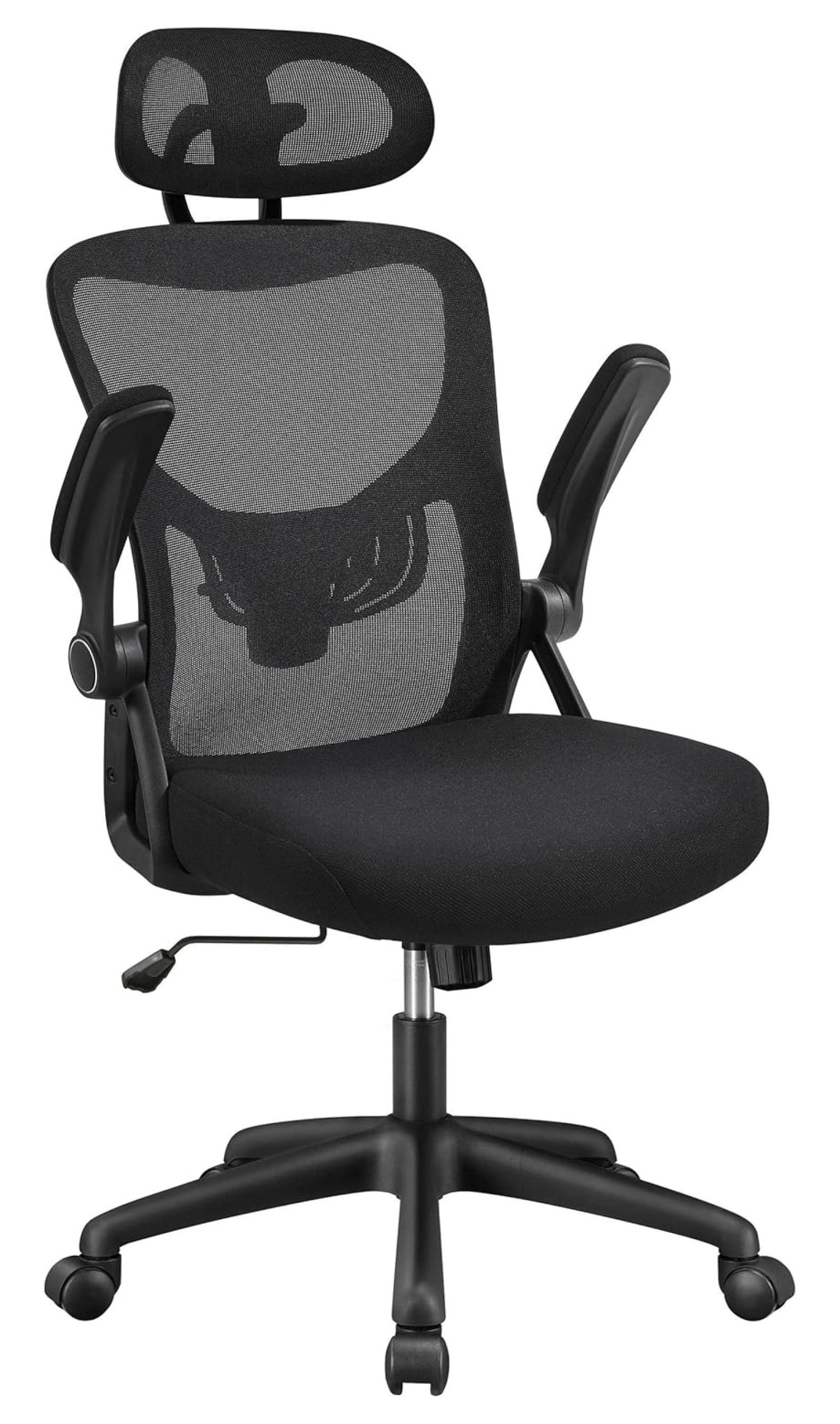 Mesh Office Chair Computer Desk Chair with Folding Padded Armrests and