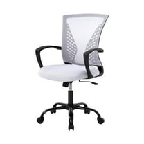 Mesh Office Chairs with Wheels, Home Offices Desk Chairs Comfy, Computer Chair, Rolling Chair, Adjustable Chair, Suitable for Office,Home, Bedroom, Study, White