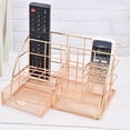 thumbnail image 1 of Mesh Office Desktop Organizer with Drawer for Home & Office, Rose Gold, 1 of 2