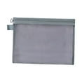thumbnail image 1 of Mesh Organizing Pouch Portable Mesh Travel Bag Cosmetic and Toiletries Organizer Bag for Home Offices Holiday Men Travel Gray M, 1 of 7