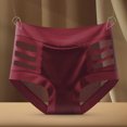 thumbnail image 1 of Mesh Panties for Women Seamless Briefs Comfy Breathable Body Shaper Shapewear Underwear Underwear Women Red S, 1 of 5