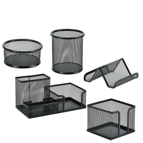 Mesh Pen Holder Pen Holder for Desk, Mesh Desk Organizer Office Supplies, Pencil Holder Organizer, Paper Clip Holder