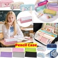 thumbnail image 1 of Mesh Pencil Case, Large Capacity Pencil Pouch, Portable Zipper Stationery Bag for Adults, Educational Office Supplies, Lazyguy, 1 of 9