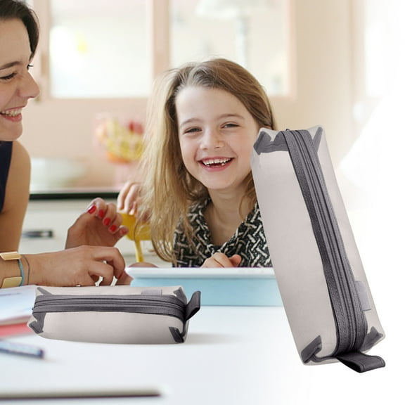 Mesh Pencil Case - Large Capacity Transparent Pen Bag, Poly Zipper Pouch for Pens and Stationery, 7.68 x 2.17 x 2.17 in, Single Pen Pouch for Office and Travel