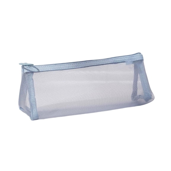 Mesh Pencil Case,Zipper Stationery Bag,Transparent Storage Pouch,Large Capacity Organizer,Office Supply Bag,Lightweight Storage Case,Breathable Mesh Bag,Pen Organizer Pouch,Zipper Utility Bag