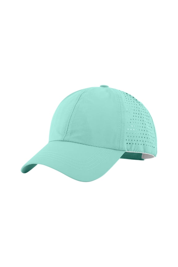 Mesh Ponytail Baseball Cap,Quick Dry Sports Hat,Breathable Lightweight Sun Cap,Breathable Mesh Ponytail Baseball Cap Quick Drying Lightweight Hollow Out Comfortable Fit Sunshade Peaked Hat,Mint Green