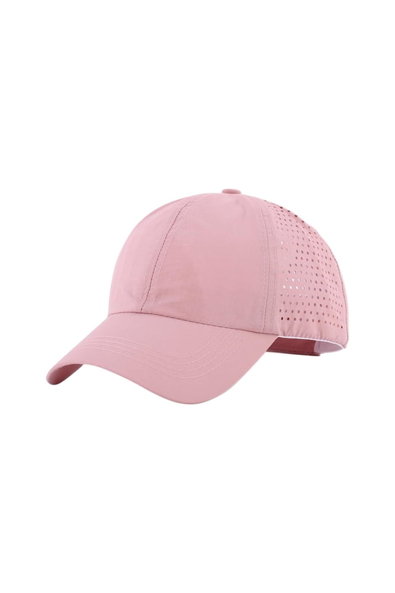Mesh Ponytail Baseball Cap,Quick Dry Sports Hat,Breathable Lightweight Sun Cap,Breathable Mesh Ponytail Baseball Cap Quick Drying Lightweight Hollow Out Comfortable Fit Sunshade Peaked Hat,Pink
