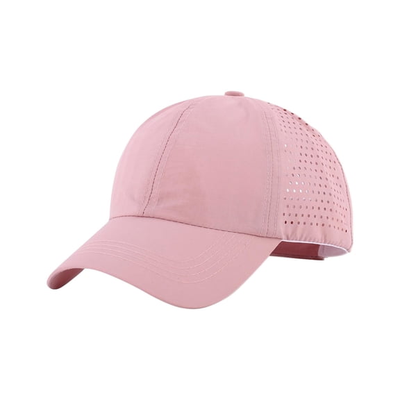 Mesh Ponytail Baseball Cap,Quick Dry Sports Hat,Breathable Lightweight Sun Cap,Breathable Mesh Ponytail Baseball Cap Quick Drying Lightweight Hollow Out Comfortable Fit Sunshade Peaked Hat,Pink