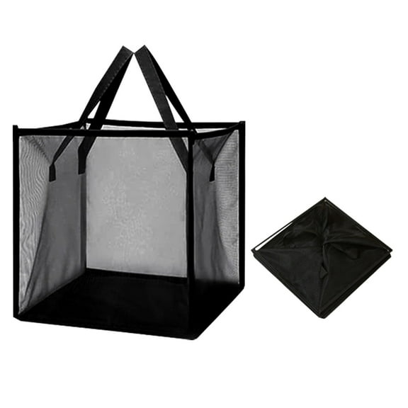Mesh Pop-Up Clothes Hamper Laundry Basket Single Layer Design, Collapsible Waterproof Laundry Bag with Handles for Bathroom Kids Room College Dorm Travel and Space Saving Storage