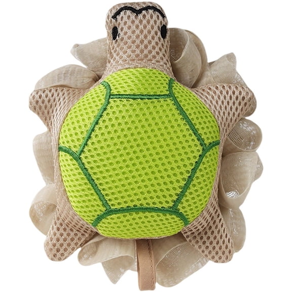 Mesh Pouf Bath Sponge, Cute Body Exfoliating Shower Ball Shower Sponge Bath Balls, Creative Turtle Frog Strawberry Design