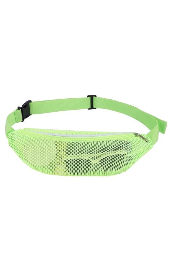 Mesh Purse See Through Crossbody Purse Mesh Waist Pack Beach Bag for Holding Beach Toy Sand Toy Swimming Accessories
