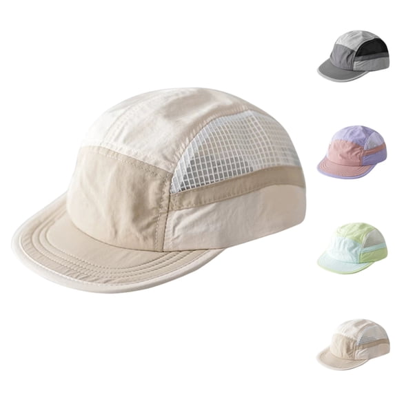 Mesh Quick Dry 5 Panel Cap with UPF 50 Sun Protection and Adjustable Strap Featuring Lightweight Breathable Fabric Light Green