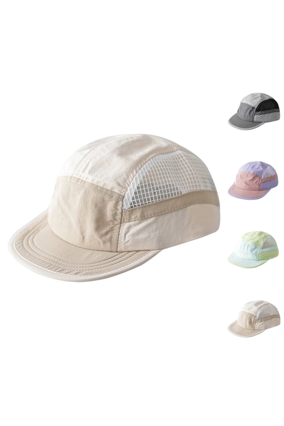 Mesh Quick Dry 5 Panel Cap with UPF 50 Sun Protection and Adjustable Strap Featuring Lightweight Breathable Fabric Light Green