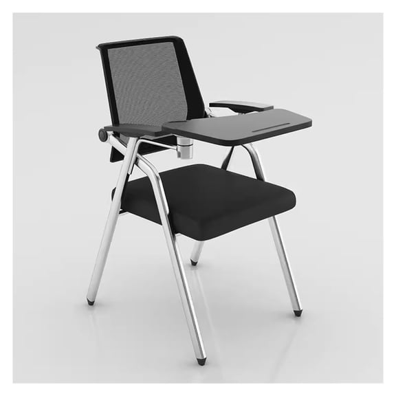 Student Chair with Desk Attached,Foldable & Stackable Conference Room Chairs,Foldable Desk Chair with Tablet Arm Writing Board and Metal Frame