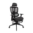 Mesh Reclining Ergonomic Office Chair in Black with Adjustable Arms and