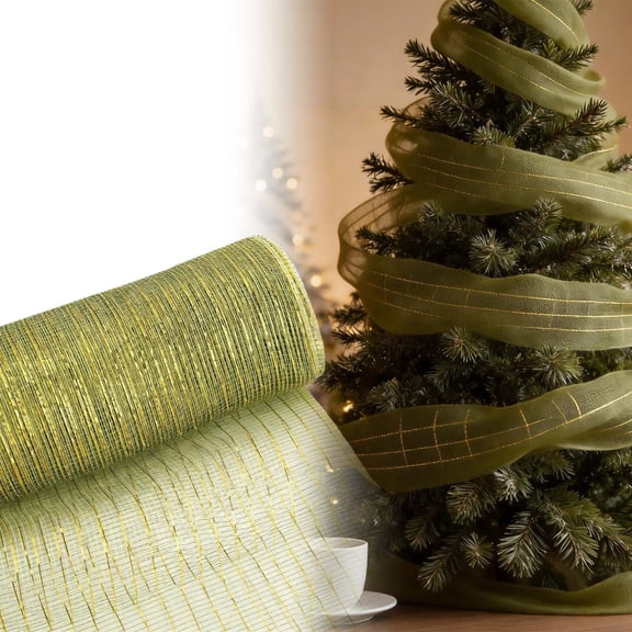 Mesh Ribbon,354.3 Inch Festive Deco Mesh Fabric Roll,Durable Lightweight Decor Craft Mesh Ribbons,Multi‑Purpose Decorative Netting Ribbon Ring,Flexible Webbing Ribbon String for Wedding,Party