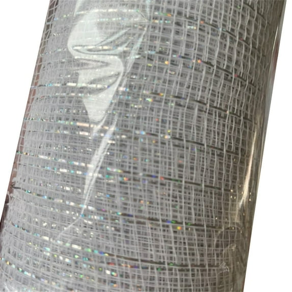 Mesh Ribbon Gold Deco Mesh Ribbon 10 Inch Wide Mesh Ribbon for Christmas Tree Metallic Mesh Roll Decorative Mesh Ribbon for Wreaths Garland Swag Basket Craft Supplies D