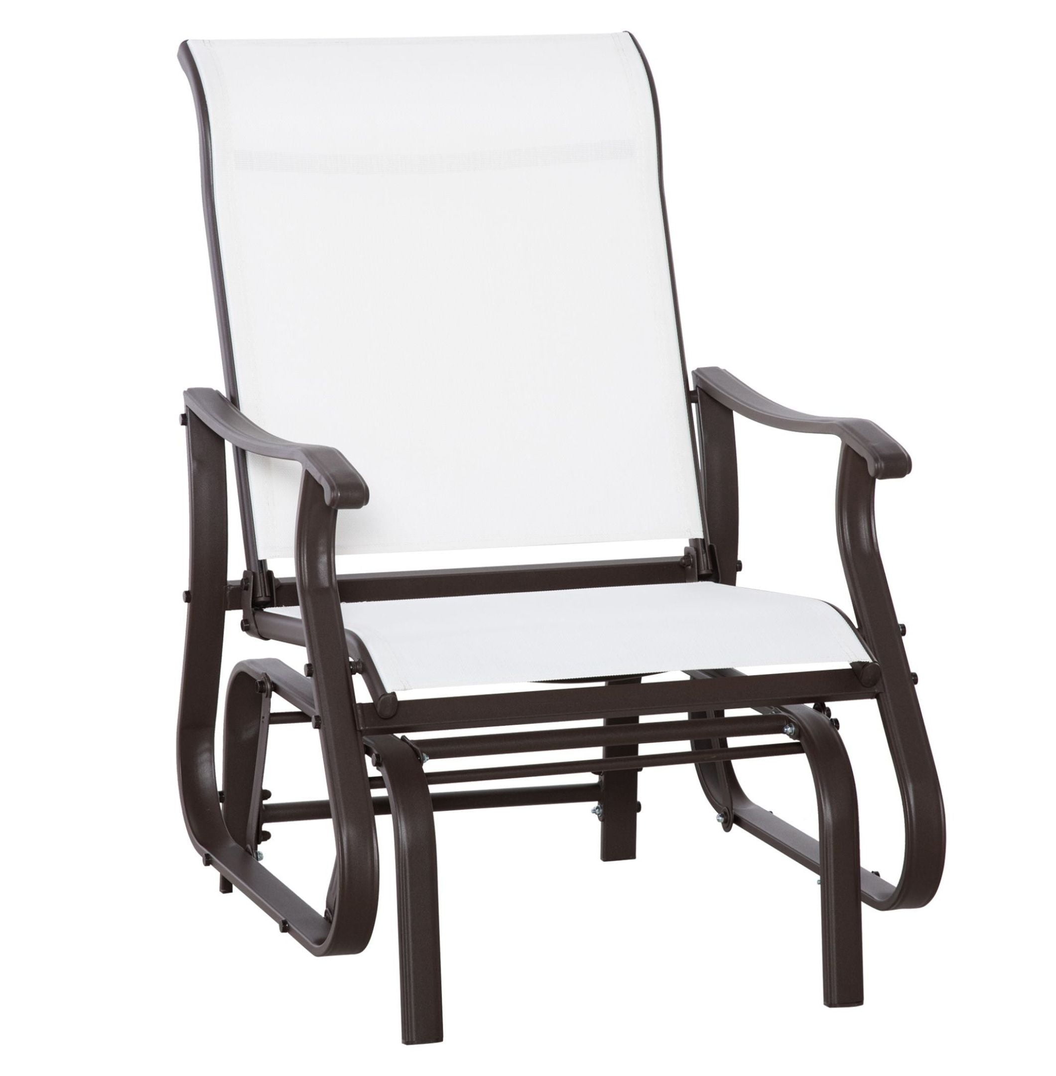 Mesh Rocking Glider Chair, Outdoor Patio Glider Seating for 330lbs ...