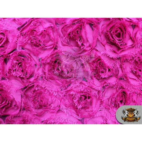 Mesh Rosette Fabric FUCHSIA / 54" Wide / Sold by the yard