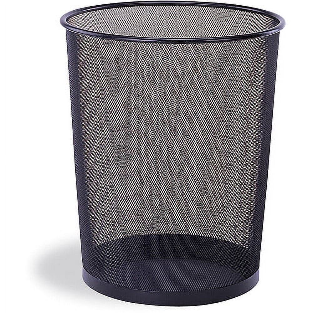 Office Depot Brand Black Mesh Wastebasket