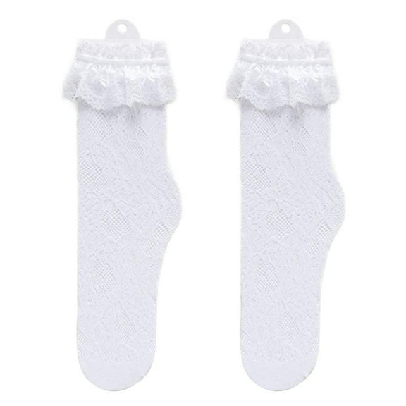 Mesh Ruffle Frilly Stretch White